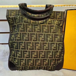 Fendi Zucca  Print Foldable Tote